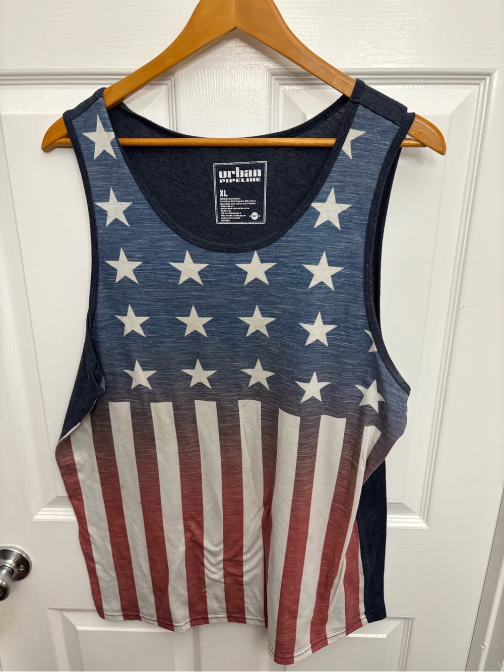 America 250 Patriotic July 4th Men's Red, White & Blue American Flag Tank Top